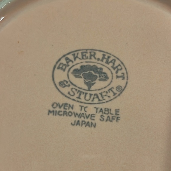 3 Baker, Hart and Stuart for Mervyns, USA Pottery Peach Pale pink 7.75” Plate - Picture 6 of 6